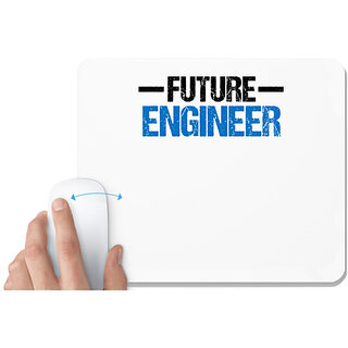                       UDNAG White Mousepad 'Engineer | Future Engineer1' for Computer / PC / Laptop [230 x 200 x 5mm]                                              