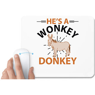                       UDNAG White Mousepad 'Donkey | he's a wonky donkey' for Computer / PC / Laptop [230 x 200 x 5mm]                                              