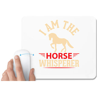                       UDNAG White Mousepad 'Horse | i am the horse whisperer' for Computer / PC / Laptop [230 x 200 x 5mm]                                              