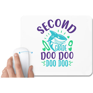                       UDNAG White Mousepad 'School Teacher | 2nd grade doo doo' for Computer / PC / Laptop [230 x 200 x 5mm]                                              