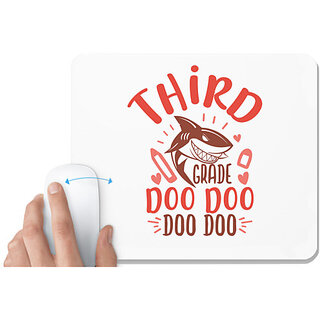                       UDNAG White Mousepad 'School Teacher | 3rd grade doo doo' for Computer / PC / Laptop [230 x 200 x 5mm]                                              