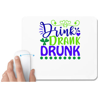                       UDNAG White Mousepad 'School Teacher | drink drank drunk' for Computer / PC / Laptop [230 x 200 x 5mm]                                              