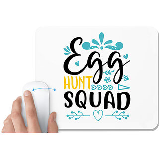                      UDNAG White Mousepad 'Easter | EGG HUNT squad 2' for Computer / PC / Laptop [230 x 200 x 5mm]                                              