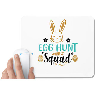                       UDNAG White Mousepad 'Easter | egg hunt squad' for Computer / PC / Laptop [230 x 200 x 5mm]                                              