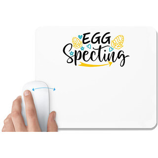                       UDNAG White Mousepad 'Easter | Egg Specting 2' for Computer / PC / Laptop [230 x 200 x 5mm]                                              