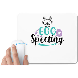                       UDNAG White Mousepad 'Easter | Rabbit egg specting' for Computer / PC / Laptop [230 x 200 x 5mm]                                              
