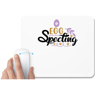                       UDNAG White Mousepad 'Easter | egg specting easter' for Computer / PC / Laptop [230 x 200 x 5mm]                                              