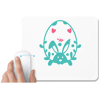                       UDNAG White Mousepad 'Easter | egg specting' for Computer / PC / Laptop [230 x 200 x 5mm]                                              