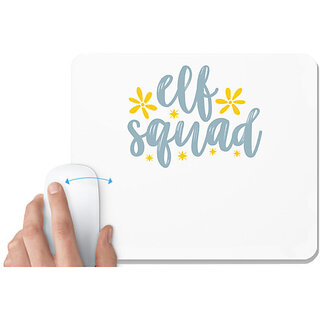                       UDNAG White Mousepad 'Christmas Santa | Elf squad' for Computer / PC / Laptop [230 x 200 x 5mm]                                              