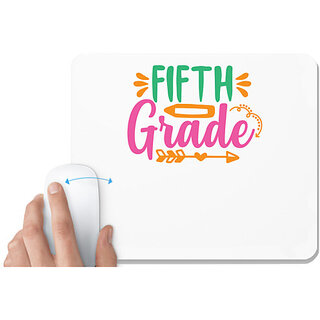                       UDNAG White Mousepad 'School Teacher | fifth grade' for Computer / PC / Laptop [230 x 200 x 5mm]                                              