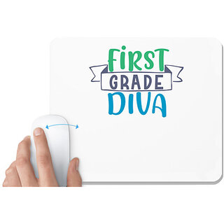                       UDNAG White Mousepad 'School Teacher | first grade divaa' for Computer / PC / Laptop [230 x 200 x 5mm]                                              