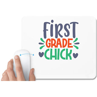                       UDNAG White Mousepad 'School Teacher | first grade divaaaa' for Computer / PC / Laptop [230 x 200 x 5mm]                                              