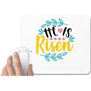                       UDNAG White Mousepad 'Risen' for Computer / PC / Laptop [230 x 200 x 5mm]                                              