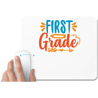                       UDNAG White Mousepad 'School Teacher | first grade' for Computer / PC / Laptop [230 x 200 x 5mm]                                              