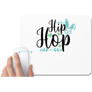                       UDNAG White Mousepad 'Hip Hop' for Computer / PC / Laptop [230 x 200 x 5mm]                                              