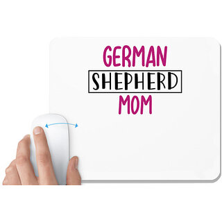                       UDNAG White Mousepad 'Mother | GERMAN SHEPHERD MOM' for Computer / PC / Laptop [230 x 200 x 5mm]                                              