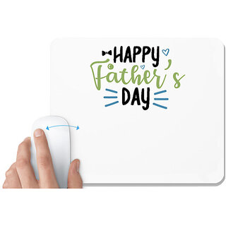                       UDNAG White Mousepad 'Father | happy father's day' for Computer / PC / Laptop [230 x 200 x 5mm]                                              