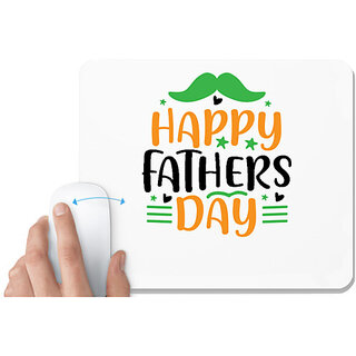                       UDNAG White Mousepad 'Dad Father | Happy fathers day' for Computer / PC / Laptop [230 x 200 x 5mm]                                              