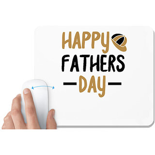                       UDNAG White Mousepad 'Father | Happy fathers day' for Computer / PC / Laptop [230 x 200 x 5mm]                                              