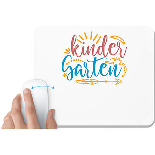                       UDNAG White Mousepad 'kinder garten' for Computer / PC / Laptop [230 x 200 x 5mm]                                              