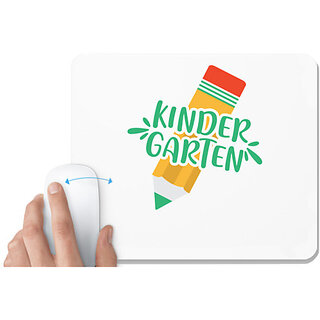                       UDNAG White Mousepad 'School Teacher | kinder gartenn' for Computer / PC / Laptop [230 x 200 x 5mm]                                              