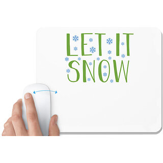                       UDNAG White Mousepad 'Snow | let snow' for Computer / PC / Laptop [230 x 200 x 5mm]                                              