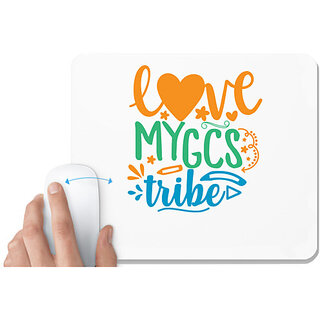                       UDNAG White Mousepad 'School Teacher | love my gcs tribe' for Computer / PC / Laptop [230 x 200 x 5mm]                                              