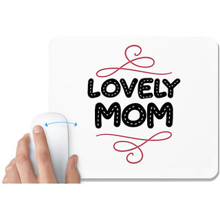                       UDNAG White Mousepad 'Mother | LOVELY MOM' for Computer / PC / Laptop [230 x 200 x 5mm]                                              