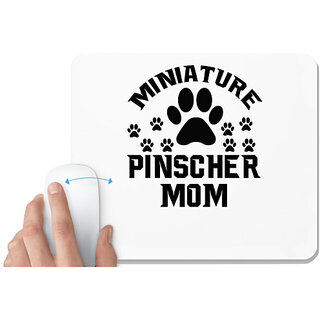                       UDNAG White Mousepad 'Mother | MINIATURE PINSCHER MOM' for Computer / PC / Laptop [230 x 200 x 5mm]                                              