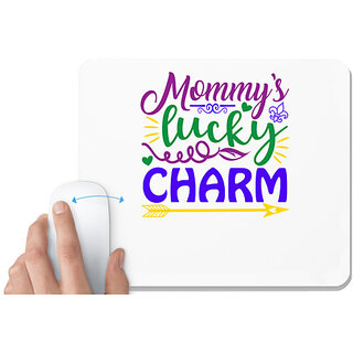 UDNAG White Mousepad 'Mother | mommy's lucky charm' for Computer / PC / Laptop [230 x 200 x 5mm]