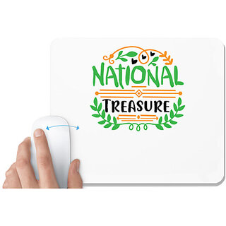                       UDNAG White Mousepad 'National treasure1' for Computer / PC / Laptop [230 x 200 x 5mm]                                              