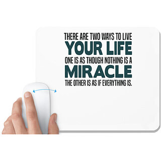                       UDNAG White Mousepad 'Nurse | Your life miracle' for Computer / PC / Laptop [230 x 200 x 5mm]                                              