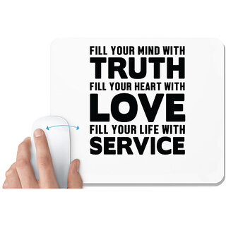                       UDNAG White Mousepad 'Nurse | Truth love service' for Computer / PC / Laptop [230 x 200 x 5mm]                                              