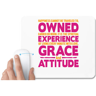                       UDNAG White Mousepad 'Nurse | Owned grace attitude' for Computer / PC / Laptop [230 x 200 x 5mm]                                              