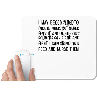                       UDNAG White Mousepad 'Nurse | I can stand and feed and nurse them' for Computer / PC / Laptop [230 x 200 x 5mm]                                              