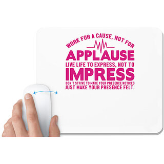                       UDNAG White Mousepad 'Nurse | Applause impress' for Computer / PC / Laptop [230 x 200 x 5mm]                                              