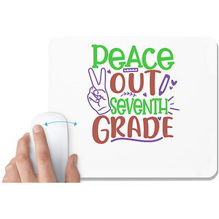                       UDNAG White Mousepad 'School Teacher | peace out 7th grade' for Computer / PC / Laptop [230 x 200 x 5mm]                                              