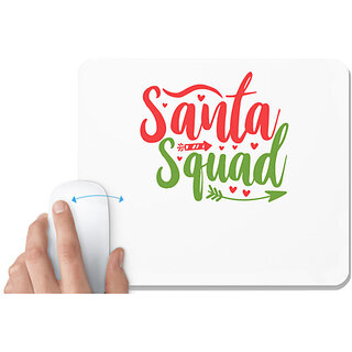                       UDNAG White Mousepad 'Christmas Santa | santa squadd' for Computer / PC / Laptop [230 x 200 x 5mm]                                              