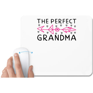                       UDNAG White Mousepad 'Grand mother | THE PERFECT GRANDMA' for Computer / PC / Laptop [230 x 200 x 5mm]                                              