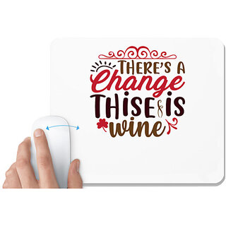                       UDNAG White Mousepad 'Christmas Santa | there's a change thise is wine' for Computer / PC / Laptop [230 x 200 x 5mm]                                              