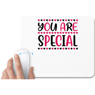                       UDNAG White Mousepad 'Mom | YOU ARE SPECIAL' for Computer / PC / Laptop [230 x 200 x 5mm]                                              