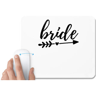                       UDNAG White Mousepad 'Love Bride | Bride' for Computer / PC / Laptop [230 x 200 x 5mm]                                              