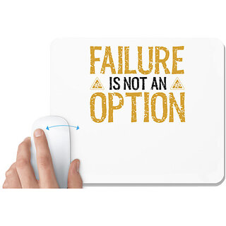                       UDNAG White Mousepad 'Failure | Failure' for Computer / PC / Laptop [230 x 200 x 5mm]                                              