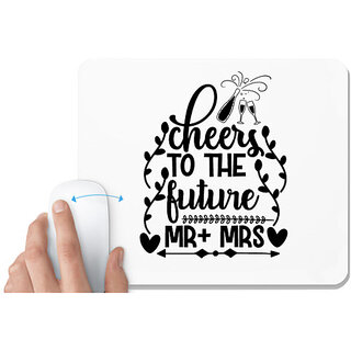                       UDNAG White Mousepad 'Cheers | cheers of the' for Computer / PC / Laptop [230 x 200 x 5mm]                                              