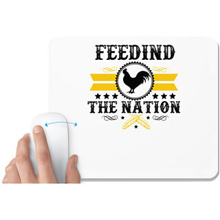                       UDNAG White Mousepad 'The Nation | Freedom the nation' for Computer / PC / Laptop [230 x 200 x 5mm]                                              