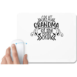                       UDNAG White Mousepad 'Grandma | Great' for Computer / PC / Laptop [230 x 200 x 5mm]                                              
