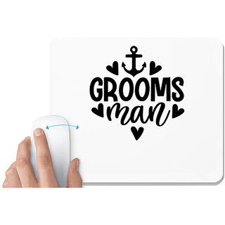                       UDNAG White Mousepad 'Grooms man' for Computer / PC / Laptop [230 x 200 x 5mm]                                              