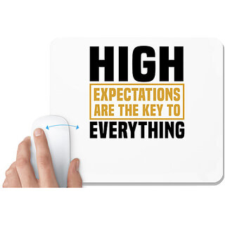                       UDNAG White Mousepad 'High' for Computer / PC / Laptop [230 x 200 x 5mm]                                              