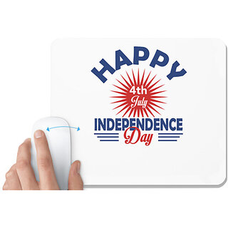                       UDNAG White Mousepad 'American Independance Day | Independence day' for Computer / PC / Laptop [230 x 200 x 5mm]                                              