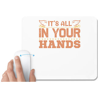                       UDNAG White Mousepad 'Future | It's all' for Computer / PC / Laptop [230 x 200 x 5mm]                                              